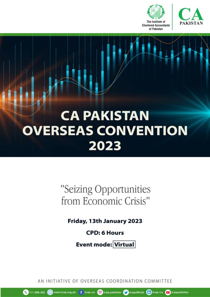 CA Pakistan Overseas Convention 2023 (Virtual) - Chartered Accountants