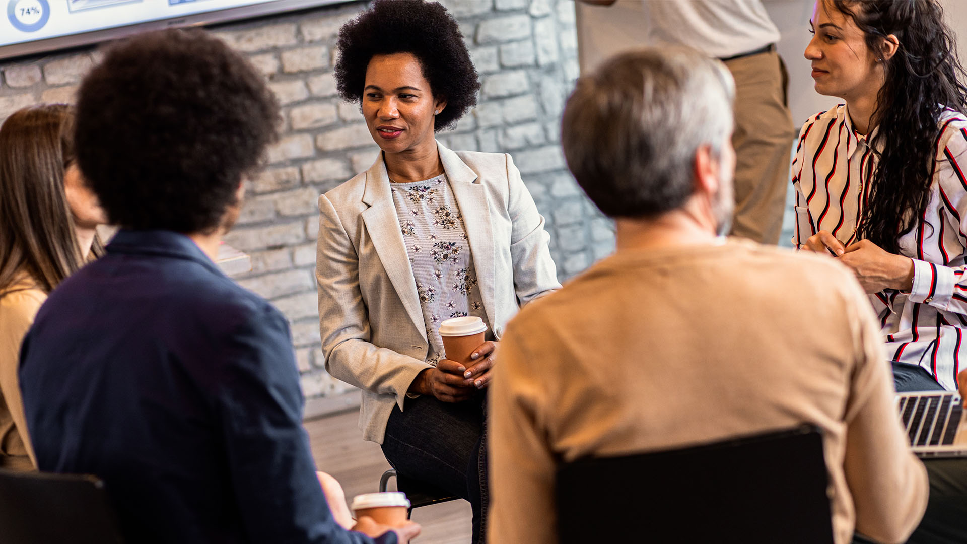 Group of women discussing Menstruation, Menopause and Miscarriage (3M) in the workplace